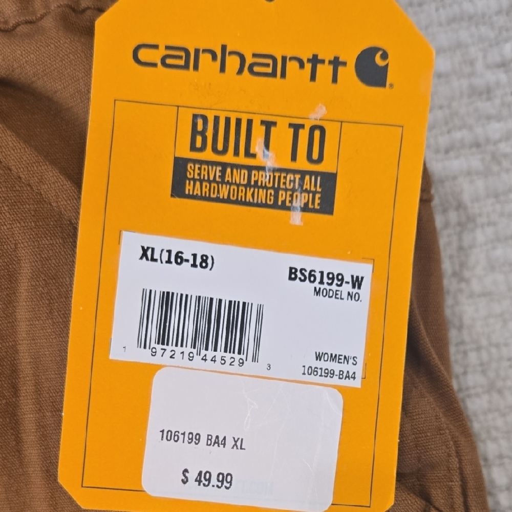 Carhartt Women's Tan Cargo Shorts - Picture 9 of 11